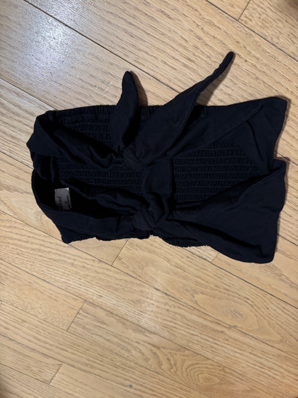 Wilfred Black Tube Top with Front Knot